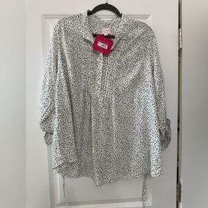 Isabel Maternity by Ingrid & Isabel Black and White Polka Dot Blouse